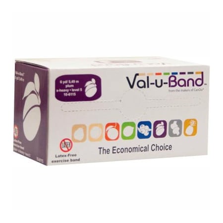 Fabrication Enterprises Val-u-Band Latex Free Exercise Band, Plum - Level 5, 6 Yard Roll/Box 1539772